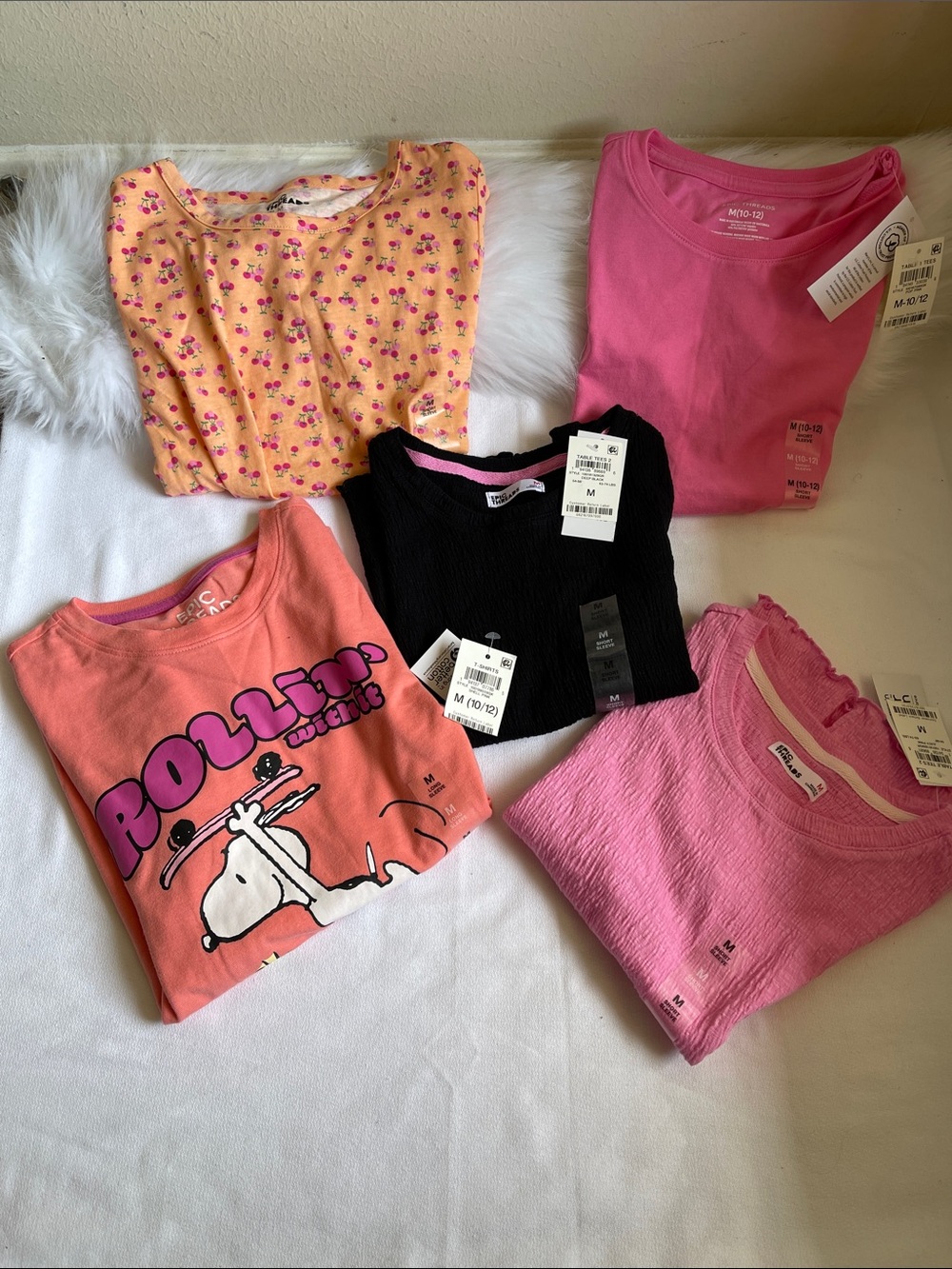 Epic Threads Girls Set of 5 Tees Size Medium. Brand New With Tags.